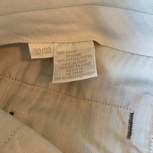 Men’s Perry Ellis Pleated and Cuffed Khaki Dress Pants Size 32 x 30 - Picture 3 of 7